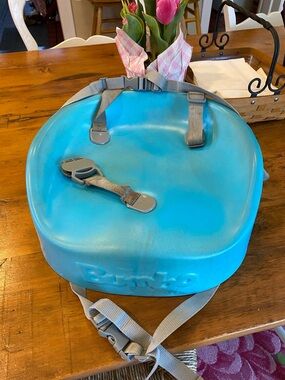 Bright Blue Baby Floor Seat with Safety Straps